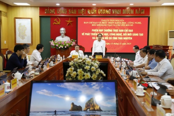 Thái Nguyên: Cụ thể hóa các giải pháp để thúc đẩy chuyển đổi số, ứng dụng khoa học công nghệ vào các lĩnh vực