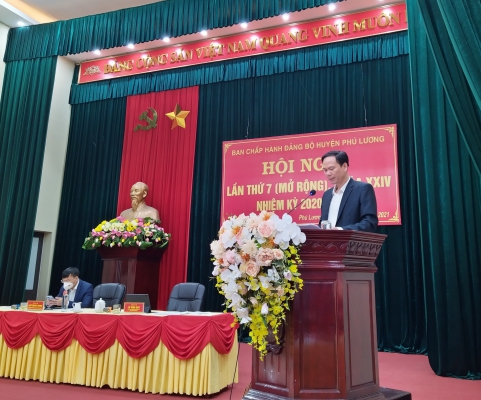 Phú Lương: Hội nghị Ban Chấp hành Đảng bộ huyện lần thứ 7 khóa XXIV, nhiệm kỳ 2020 - 2025