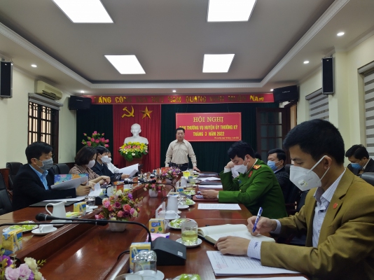 Phú Lương: Hội nghị Ban Thường vụ Huyện ủy thường kỳ tháng 3 năm 2022