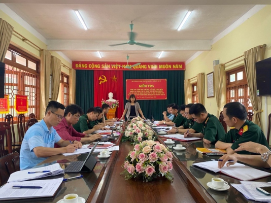 Kiểm tra công tác lãnh đạo, chỉ đạo, triển khai thực hiện nhiệm vụ chính trị và công tác xây dựng Đảng tại Đảng ủy Quân sự huyện Đại Từ