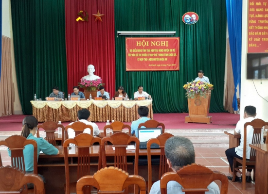 Hội nghị tiếp xúc cử tri trước Kỳ họp thứ bảy, HĐND tỉnh khóa XIV