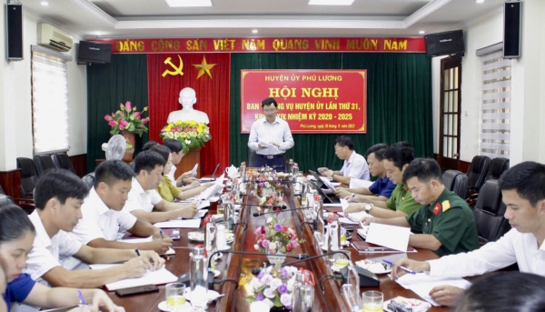 Hội nghị Ban Thường vụ Huyện ủy Phú Lương lần thứ 31, khóa XXIV
