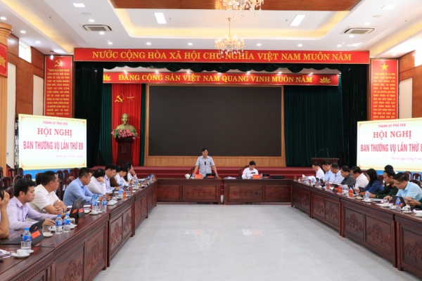 Hội nghị Ban Thường vụ Thành ủy Phổ Yên lần thứ 89