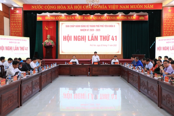Hội nghị Ban Chấp hành Đảng bộ thành phố Phổ Yên lần thứ 41