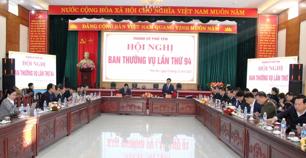 Hội nghị Ban Thường vụ Thành ủy Phổ Yên lần thứ 94 khóa II