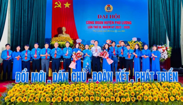 Đại hội Công đoàn huyện Phú Lương lần thứ IX, nhiệm kỳ 2023 - 2028 thành công tốt đẹp