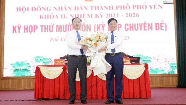 Phổ Yên có tân Chủ tịch UBND thành phố nhiệm kỳ 2021 - 2026