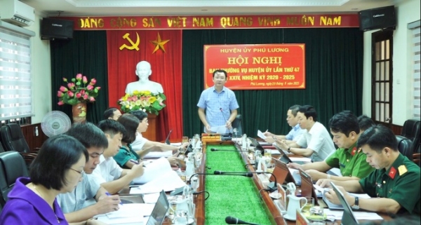 Hội nghị Ban Thường vụ Huyện ủy Phú Lương lần thứ 47, nhiệm kỳ 2020 - 2025