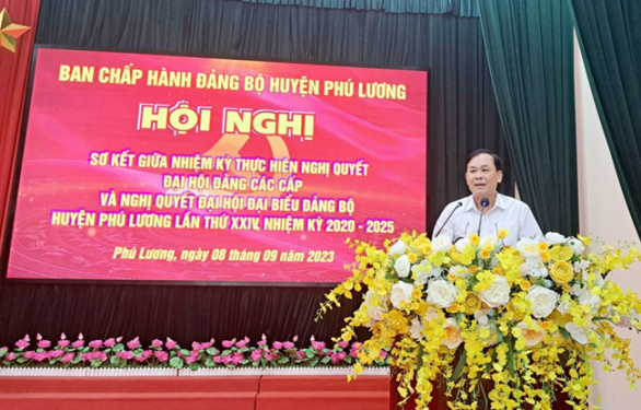 Đảng bộ huyện Phú Lương sơ kết giữa nhiệm kỳ Đại hội lần thứ XXIV