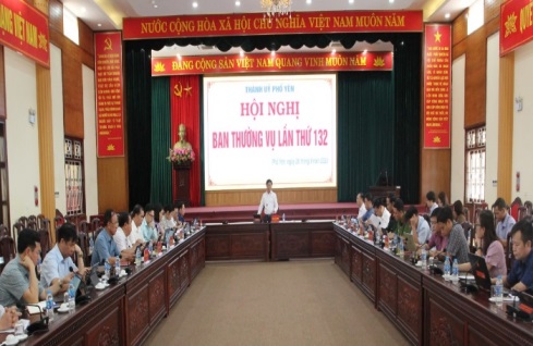 Hội nghị Ban Thường vụ Thành ủy Phổ Yên lần thứ 132