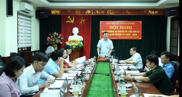 Hội nghị Ban Thường vụ Huyện ủy Phú Lương lần thứ 49, khóa XXIV, nhiệm kỳ 2020 - 2025