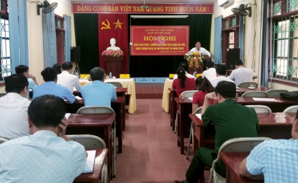 Phú Bình: Hội nghị báo cáo viên, cộng tác viên dư luận xã hội quý III năm 2023