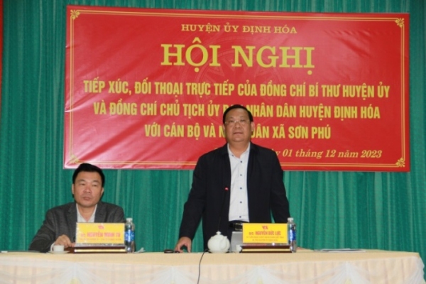 Định Hóa: Hội nghị tiếp xúc, đối thoại trực tiếp của người đứng đầu cấp ủy đảng, chính quyền với Nhân dân xã Sơn Phú