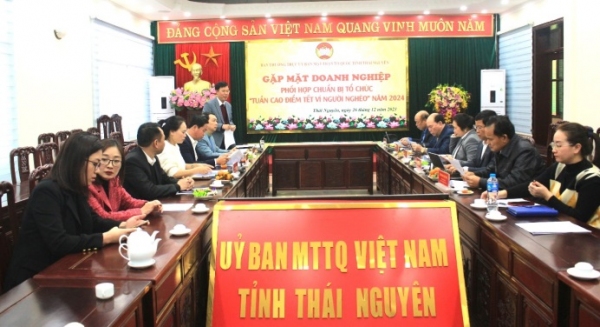 Gặp mặt doanh nghiệp phối hợp chuẩn bị tổ chức “Tuần cao điểm Tết vì người nghèo” năm 2024