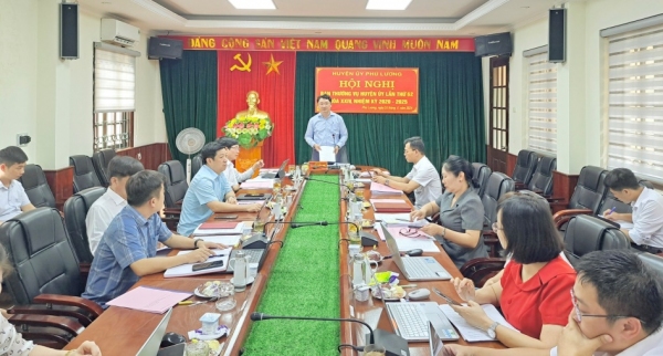 Hội nghị Ban Thường vụ Huyện ủy Phú Lương lần thứ 62