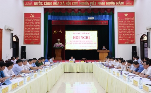 Hội nghị lần thứ 20 Ban Chấp hành Đảng bộ huyện Phú Bình khóa XXVII