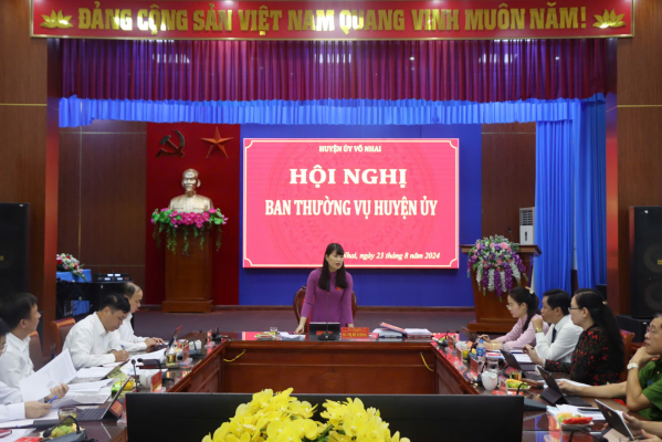 Hội nghị Ban Thường vụ Huyện uỷ Võ Nhai lần thứ 50, nhiệm kỳ 2020 - 2025 