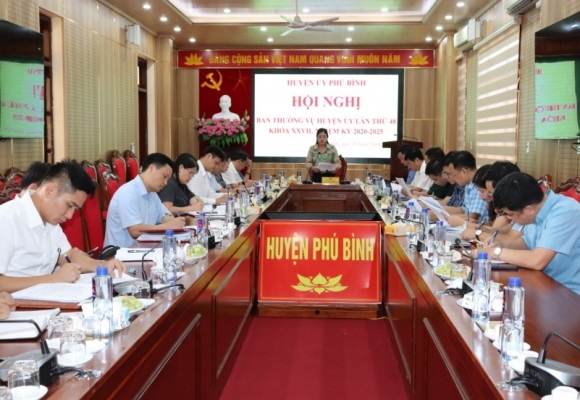 Ban Thường vụ Huyện uỷ Phú Bình tổ chức Hội nghị lần thứ 48, nhiệm kỳ 2020 - 2025