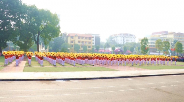 Trên 1.000 đoàn viên, thanh thiếu niên tham gia đồng diễn tại Ngày hội Tôi yêu Tổ quốc tôi