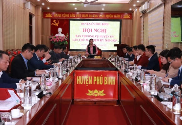 Hội nghị lần thứ 56 Ban Thường vụ Huyện ủy Phú Bình khóa XXVII