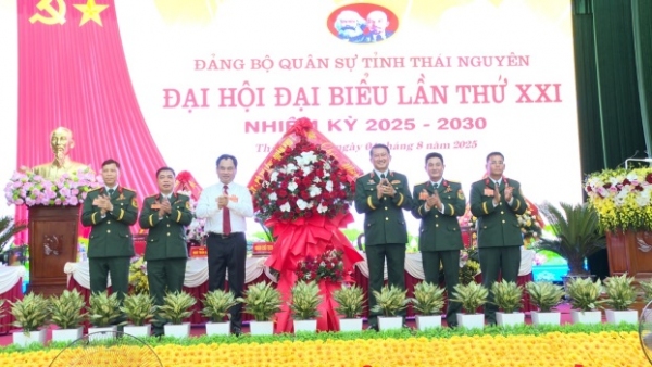 Đảng bộ Quân sự tỉnh Thái Nguyên tổ chức thành công Đại hội đại biểu  lần thứ XXI, nhiệm kỳ 2025 - 2030