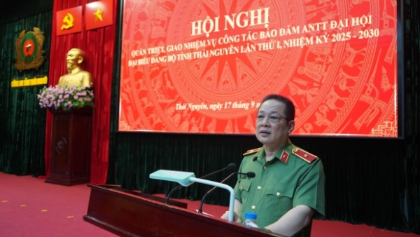 Công an tỉnh quán triệt, giao nhiệm vụ bảo đảm ANTT Đại hội đại biểu Đảng bộ tỉnh Thái Nguyên