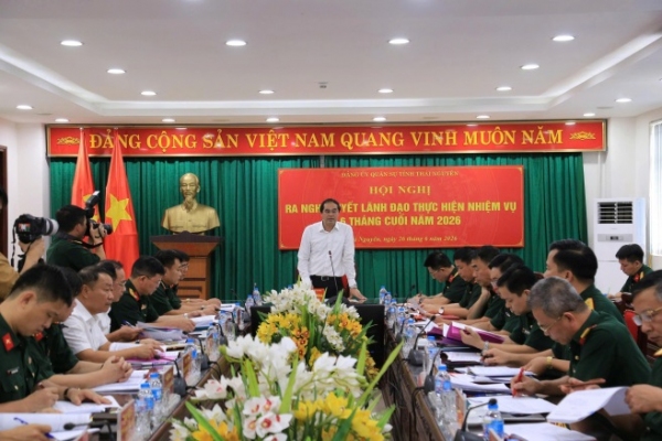 Đảng ủy Quân sự tỉnh ra Nghị quyết lãnh đạo thực hiện nhiệm vụ 6 tháng cuối năm 2026