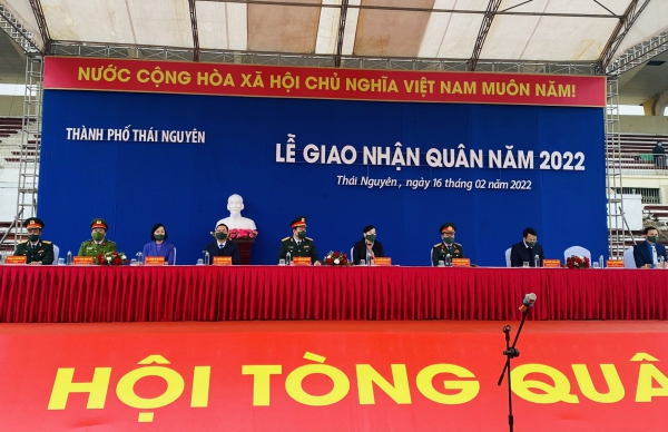 Thái Nguyên: Lễ giao nhận quân năm 2022 diễn ra trang trọng, ngắn gọn, an toàn