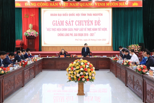 Đoàn đại biểu Quốc hội tỉnh Thái Nguyên giám sát chuyên đề tại thị xã Phổ Yên