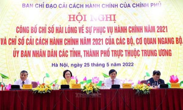 Thái Nguyên xếp thứ 6/63 tỉnh, thành phố về Chỉ số cải cách hành chính năm 2021, tăng 6 bậc so với năm 2020