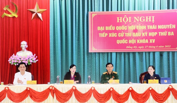 Đoàn đại biểu Quốc hội tỉnh Thái Nguyên tiếp xúc cử tri tại thành phố Phổ Yên và huyện Đồng Hỷ