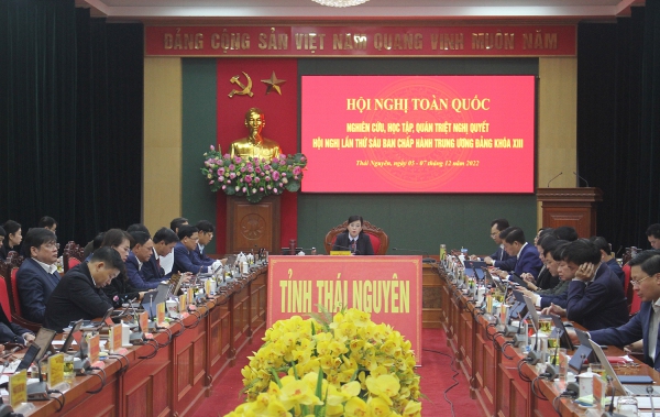 Thái Nguyên: Trên 29.000 cán bộ, đảng viên tham dự Hội nghị toàn quốc nghiên cứu, học tập, quán triệt Nghị quyết Hội nghị Trung ương 6 khóa XIII