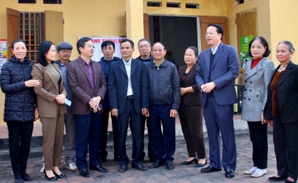 Đồng chí Phó Bí thư Thường trực Tỉnh ủy dự sinh hoạt Chi bộ Nam Thái, Đảng bộ xã Tân Cương, thành phố Thái Nguyên