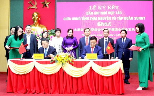 Tập đoàn Sunny Optical Technology thỏa thuận tiếp tục đầu tư thêm 2,5 tỷ USD vào tỉnh Thái Nguyên