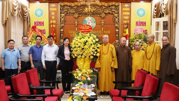 Đồng chí Bí thư Tỉnh ủy Nguyễn Thanh Hải: Mong muốn Giáo hội Phật giáo tiếp tục chung tay xây dựng khối đại đoàn kết toàn dân