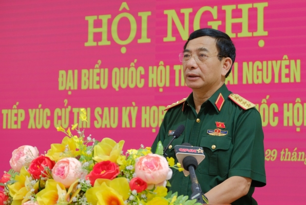 Đại tướng Phan Văn Giang tiếp xúc cử tri thành phố Thái Nguyên