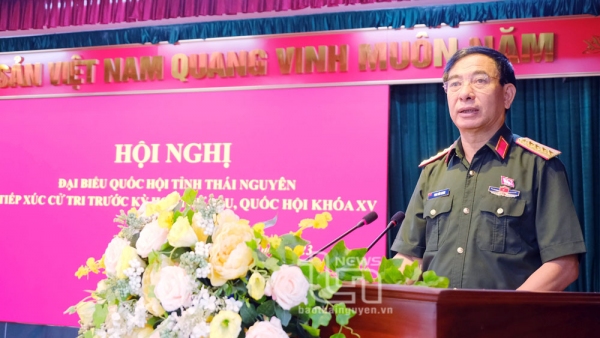 Đại tướng Phan Văn Giang tiếp xúc cử tri TP. Sông Công