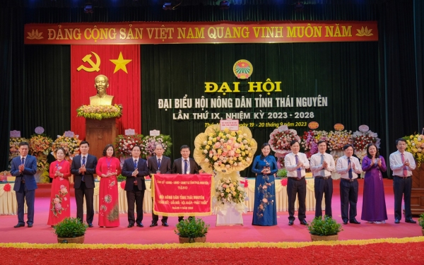 Đại hội đại biểu Hội Nông dân tỉnh Thái Nguyên lần thứ IX, nhiệm kỳ 2023 - 2028 thành công tốt đẹp