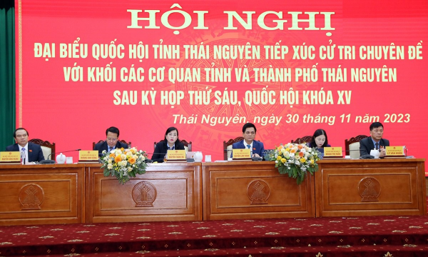 Các đại biểu Quốc hội tỉnh Thái Nguyên tiếp xúc cử tri sau Kỳ họp thứ sáu, Quốc hội khoá XV