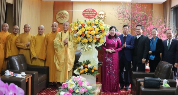 Đoàn đại biểu các tổ chức Tôn giáo chúc Tết Tỉnh ủy Thái Nguyên