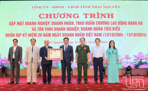 Thái Nguyên: Gặp mặt, tôn vinh doanh nghiệp, doanh nhân tiêu biểu