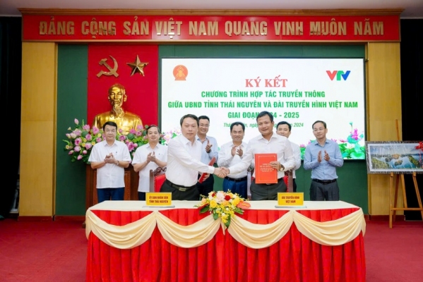 Ký kết Chương trình hợp tác truyền thông giai đoạn 2024 - 2025 giữa UBND tỉnh Thái Nguyên và VTV