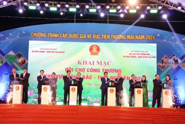 Khai mạc Hội chợ Công Thương khu vực Đông Bắc - Thái Nguyên năm 2024