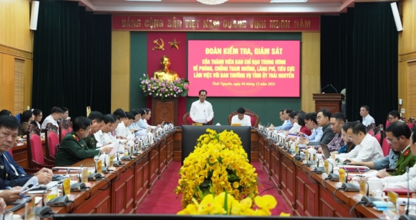 Công tác phòng, chống tham nhũng, lãng phí, tiêu cực là nhiệm vụ quan trọng, thường xuyên, vừa cấp bách, vừa lâu dài