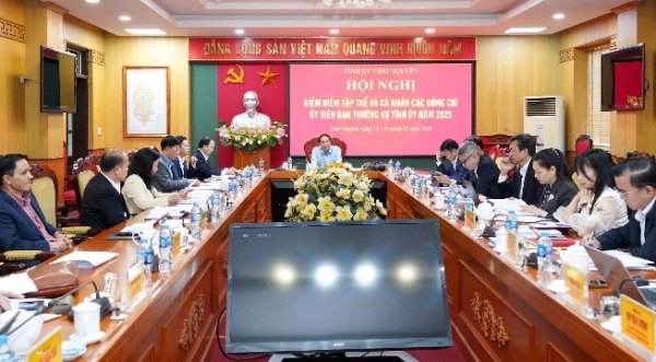 Hội nghị kiểm điểm tập thể, cá nhân các đồng chí Ủy viên Ban Thường vụ Tỉnh ủy năm 2025