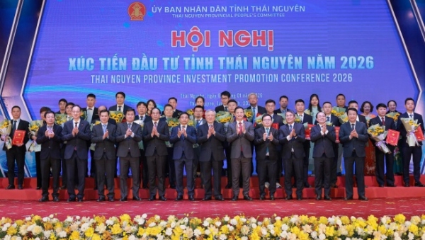 Hội nghị Xúc tiến đầu tư tỉnh Thái Nguyên năm 2026: Kiến tạo niềm tin - Hội tụ nguồn lực - Phát triển bền vững