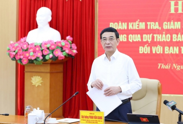 Thông qua dự thảo báo cáo kết quả kiểm tra, giám sát (đợt 3) đối với Ban Thường vụ Tỉnh ủy Thái Nguyên