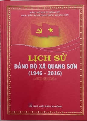 Cuốn sách “Lịch sử Đảng bộ xã Quang Sơn (1946 - 2016)”