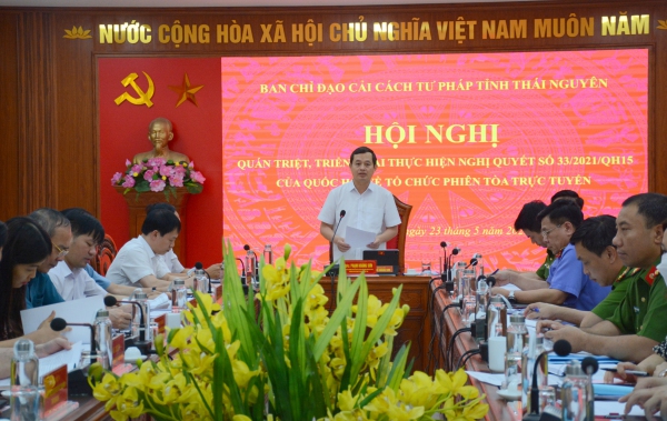 Triển khai tổ chức phiên tòa trực tuyến tại Thái Nguyên