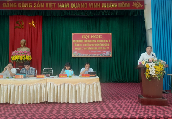 Tiếp xúc cử tri trước Kỳ họp thứ mười HĐND tỉnh Thái Nguyên khóa XIV, nhiệm kỳ 2021-2026